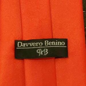 Handmade 100% silk men's Red Necktie